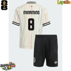 Japani Takumi Minamino #8 Vieraspaita Lapsille MM-kisat 2026 Lyhythihainen (+ shortsit)